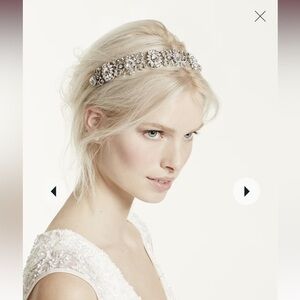 Stunning Opulent Crystal Silver Headband Bride Formal Quinceanera Party …